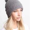 Accessories Prep Obsessed JTC Beanies | Cozy Solid Pom Pom Beanie - Gray