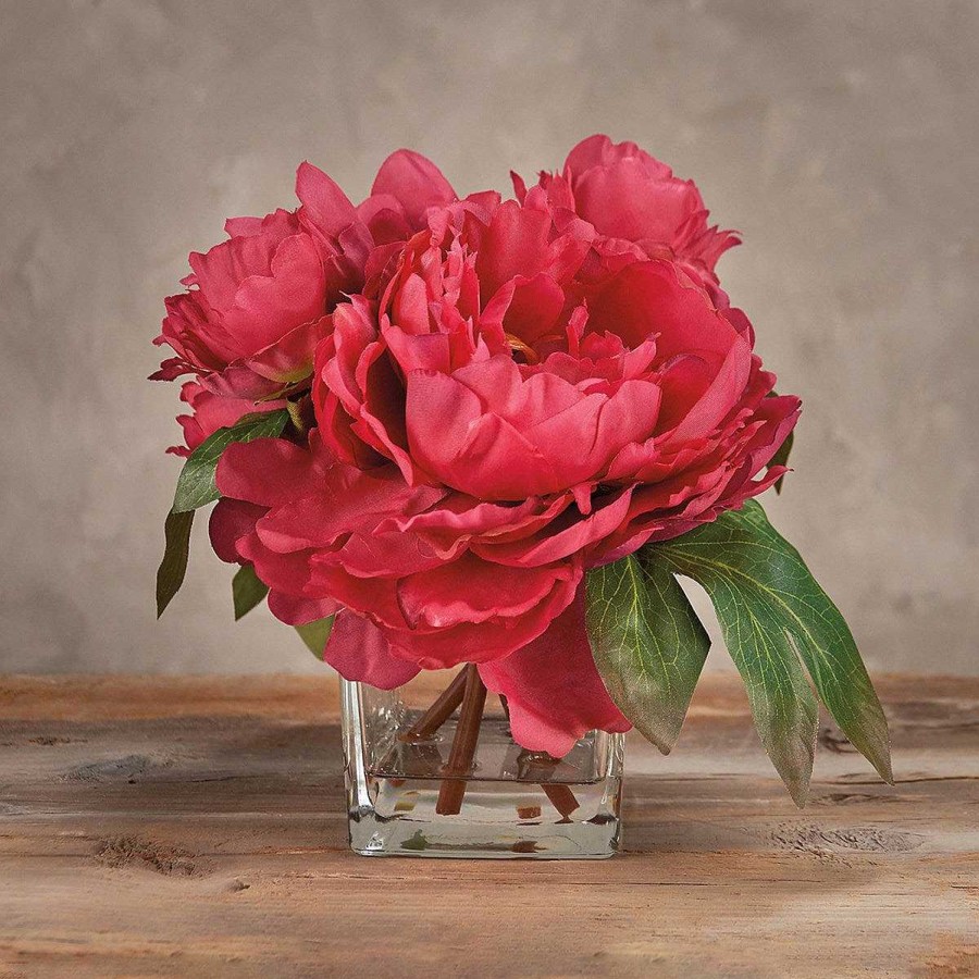 Home Decor Primitives By Kathy | Red Peonies Vase