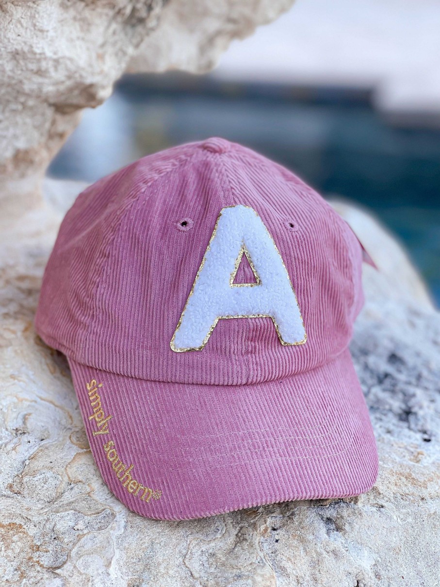 Accessories Simply Southern Ball Caps | Initial Patch Hat By Simply Southern