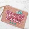 Accessories Prep Obsessed TL Wristlets & Clutches | Getting Rowdy' Beaded Zip Wristlet - Pink