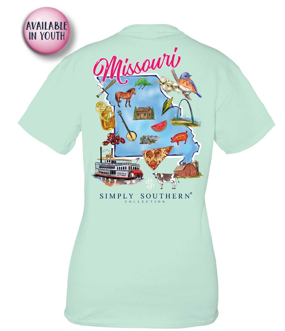 Clothing Simply Southern Short Sleeve | Missouri State Short Sleeve Tee By Simply Southern