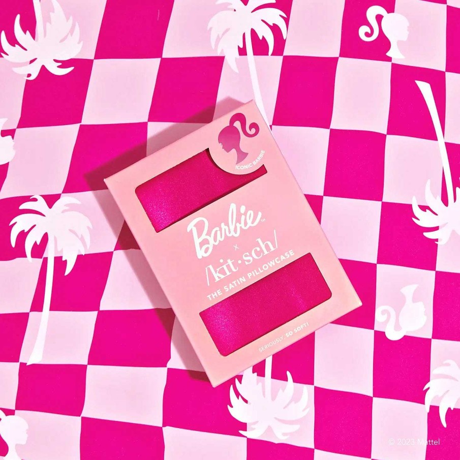 Home Decor Kitsch | Barbie X Kitsch Satin Pillowcase - Iconic Barbie