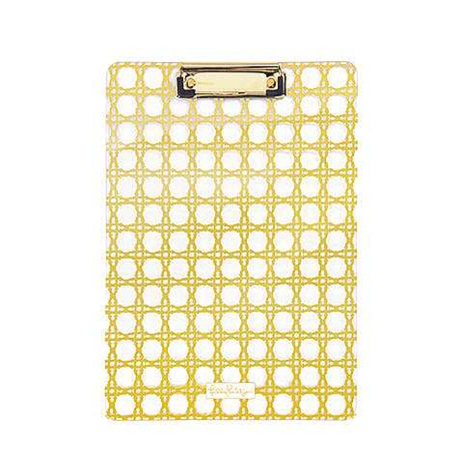 Home Decor Lifeguard Press | Acrylic Clipboard By Lilly Pulitzer - Gold Caning