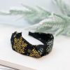 Accessories Prep Obsessed LM Hair Ties & Clips | Gold Snowflakes Top Knot Headband