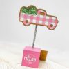 Home Decor Collins | Pink Gingham Watermelon Truck Sign