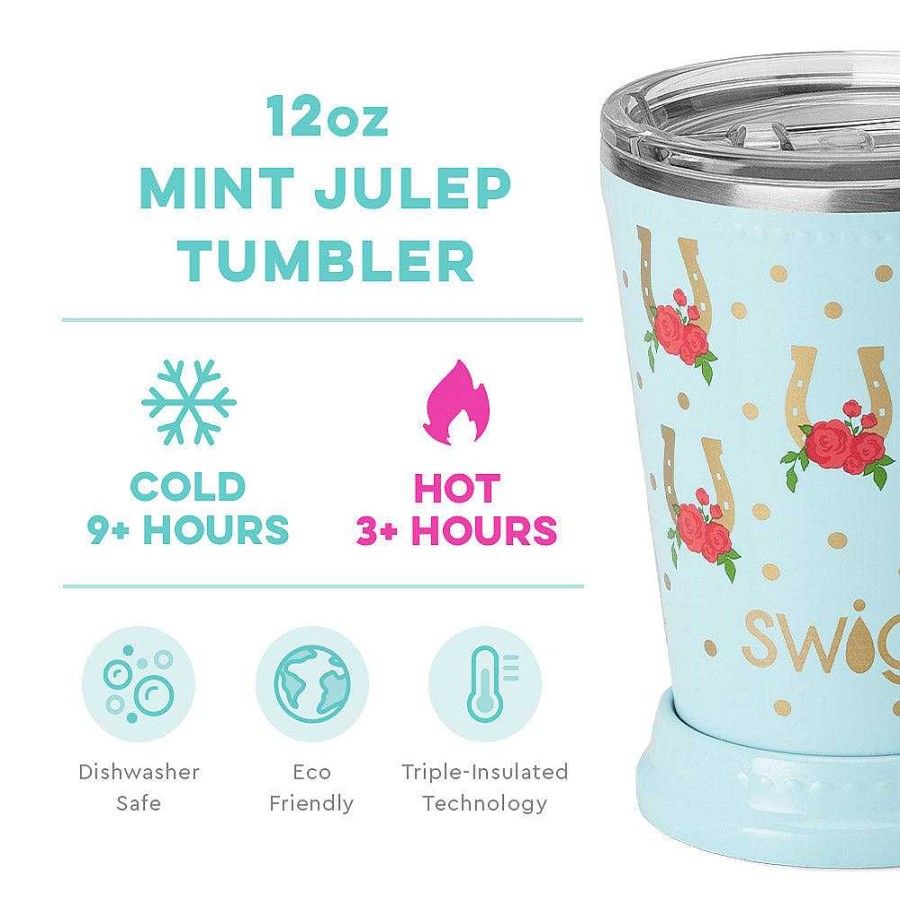 Home Decor Swig | Run For The Roses Mint Julep 12 Oz Tumbler By Swig