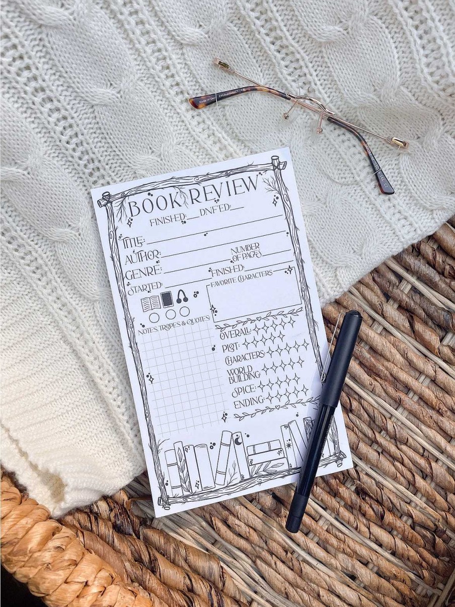 Home Decor Meaggie Moos | Book Review Reading Notepad