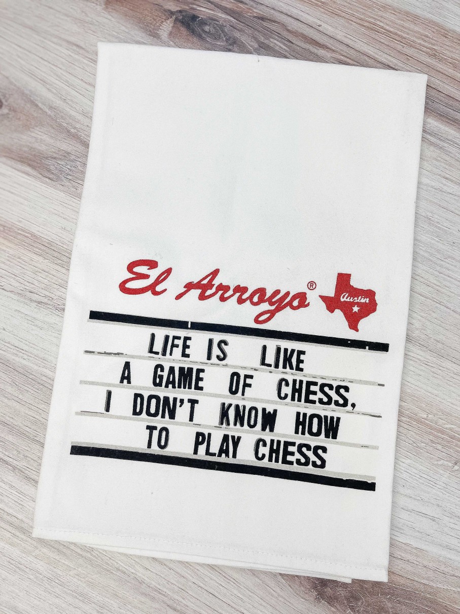 Home Decor El Arroyo | Life Is Like A Game Of Chess... I Don'T Know How To Play Chess' Tea Towel