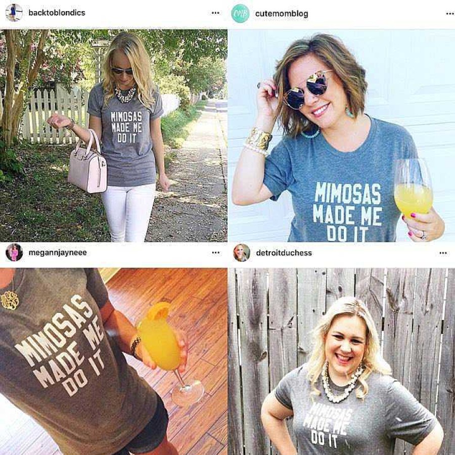 Clothing Prep Obsessed GT Preppy Tees | Mimosas Made Me Do It Signature Tee