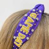 Accessories Prep Obsessed TL Headbands | Game Day' Embellished Headband - Purple & Yellow