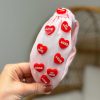 Accessories Prep Obsessed TL Headbands | Conversation Heart Headband - Pink/Red Hearts