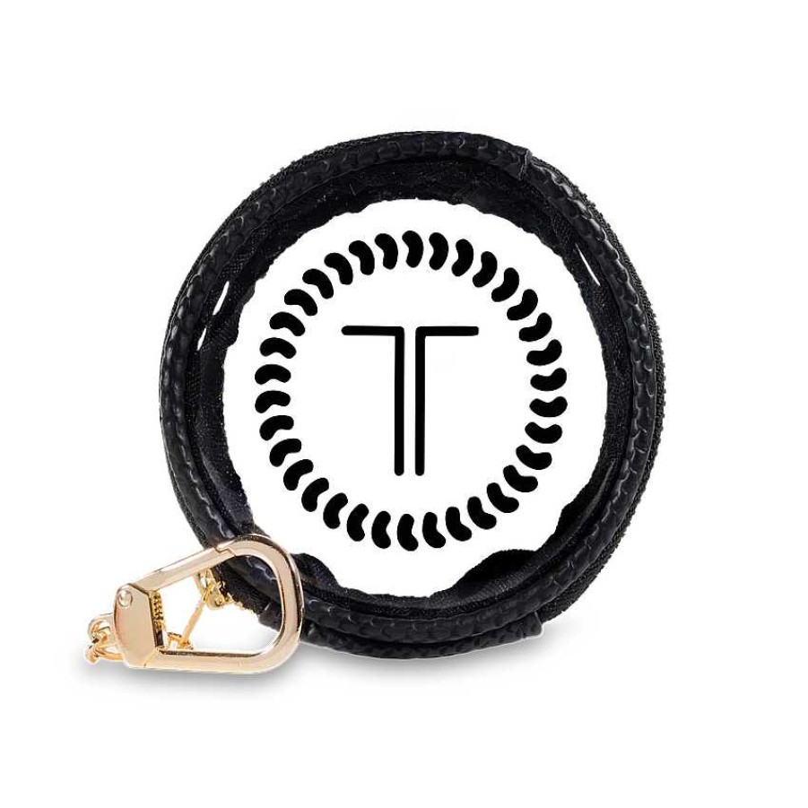 Accessories Teleties Hair Ties & Clips | Black Teletote Keychain By Teleties