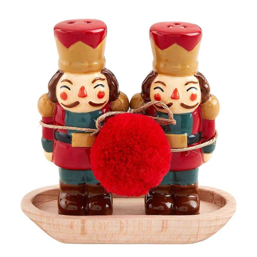 Home Decor Mud Pie | Nutcracker Salt & Pepper Shaker Set By Mud Pie