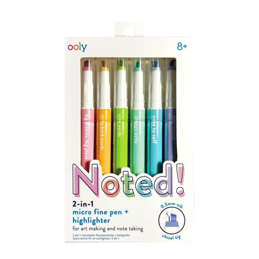 Home Decor Ooly | Noted! 2-In-1 Micro Fine Tip Pens & Highlighters