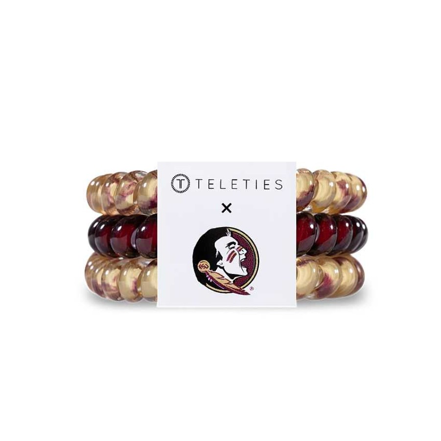 Accessories Teleties Hair Ties & Clips | Teleties Hair Tie - Small Band Pack Of 3 - Florida State University