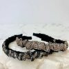 Accessories Prep Obsessed MONT Headbands | Ruched Rhinestone Headband - Leopard