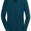 Clothing Sanmar Sweaters | Jules Monogrammed V-Neck Sweater (3-4 Week Production Time)