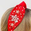 Accessories Prep Obsessed TL Headbands | Star Embellished Headband - Red & White