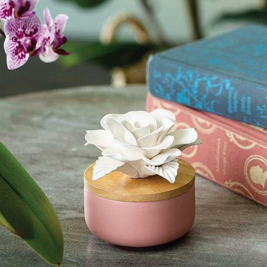 Home Decor Candle Warmers Etc | Rose Porcelain Passive Diffuser