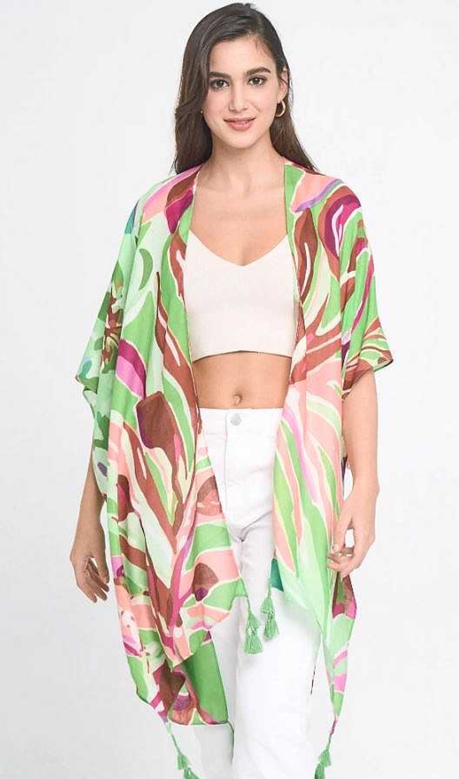 Clothing Prep Obsessed KW Kimonos | Floral Print Kimono - Green