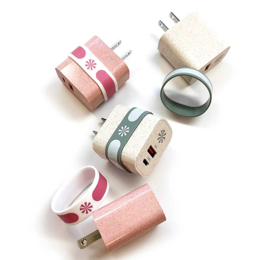 Home Decor Tech Candy | Double Play Eco Wall Power Adapter - Pink