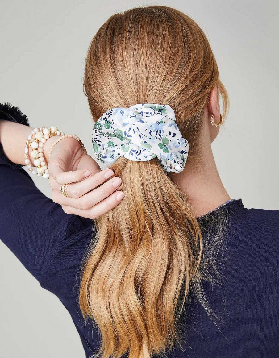 Accessories Spartina Hair Ties & Clips | Peeples Song Ditsy Floral Maxi Scrunchie By Spartina