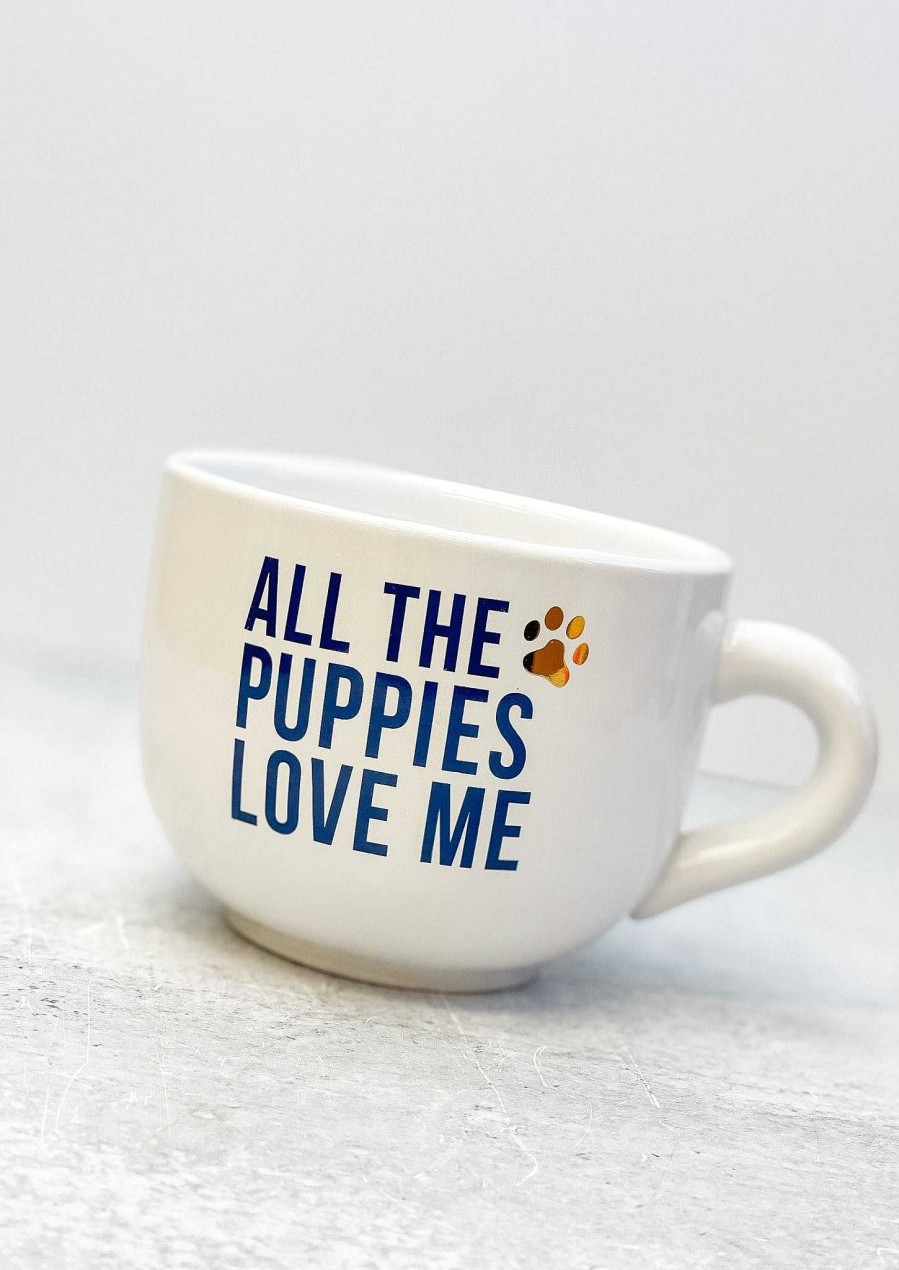 Home Decor Totalee Gift | All The Puppies Love Me' Cappuccino Mug