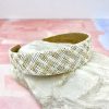 Accessories Prep Obsessed FC Headbands | Woven Raffia Headband - Beige Multi