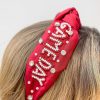 Accessories Prep Obsessed TL Headbands | Game Day' Embellished Headband - Burgundy & White