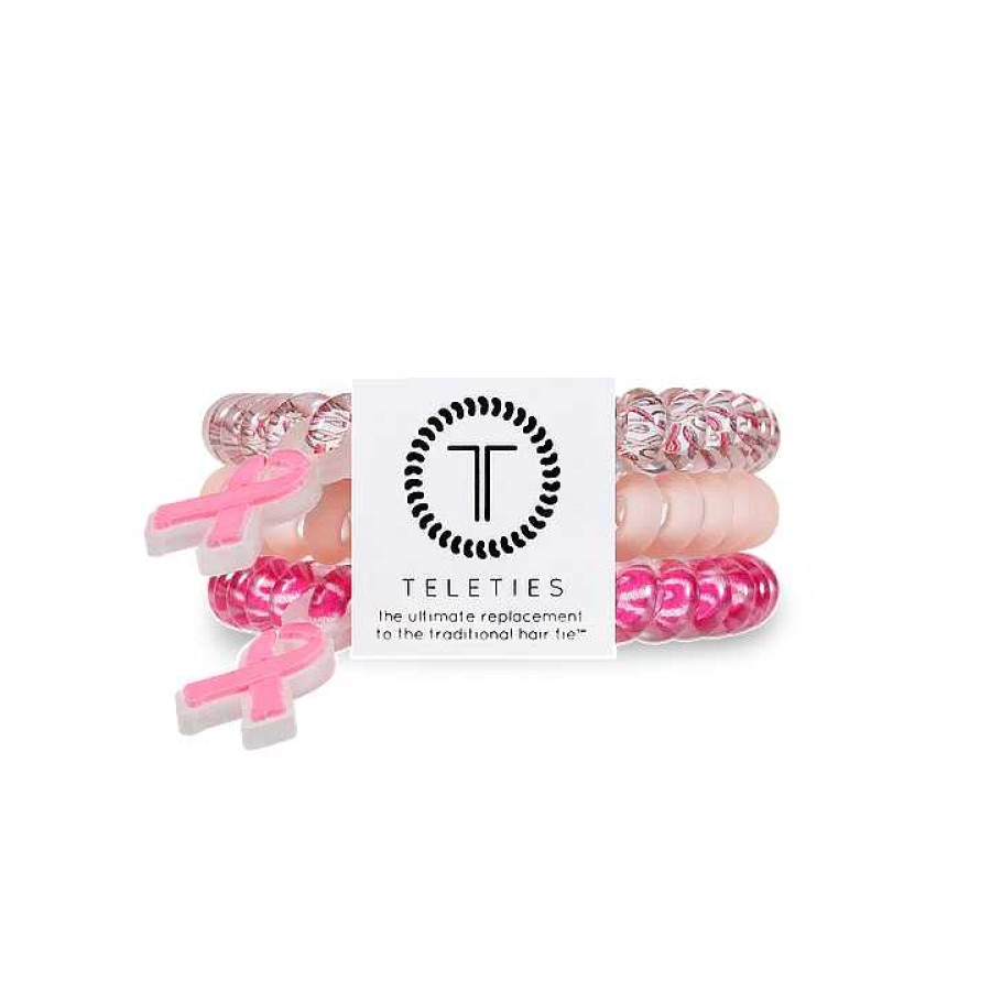 Accessories Teleties Hair Ties & Clips | Teleties Hair Tie - Small Band Pack Of 3 - I Pink I Can