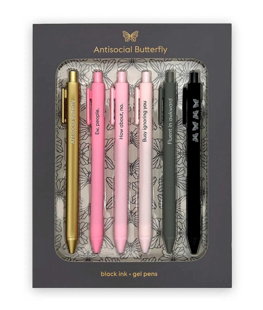 Home Decor Snifty | Antisocial Butterfly' Pen Set