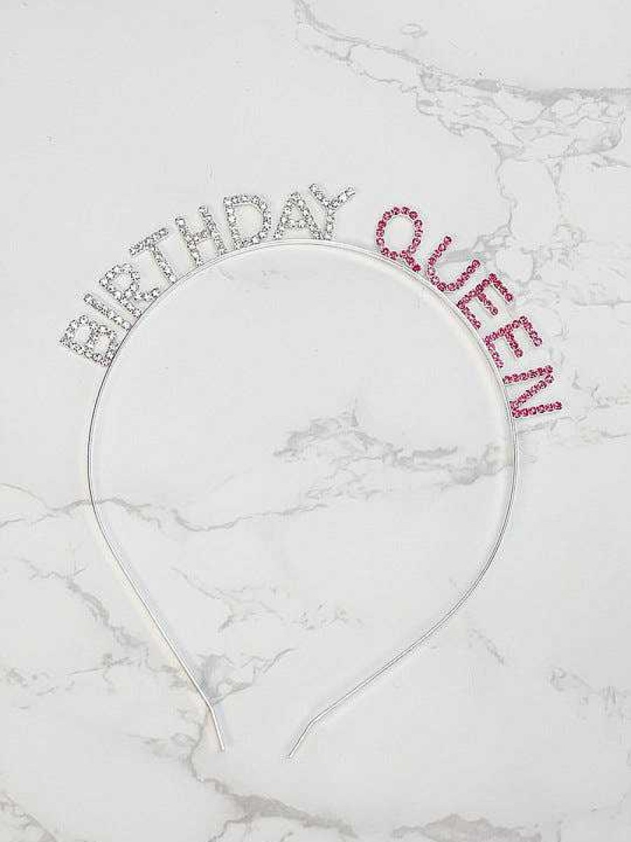 Accessories Prep Obsessed RM Hair Ties & Clips | Birthday Queen' Rhinestone Headband