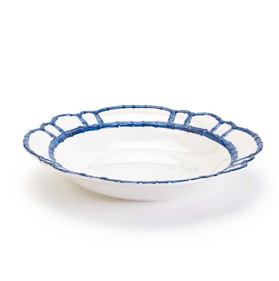 Home Decor Two's Company | Blue Bamboo Touch Serving Bowl