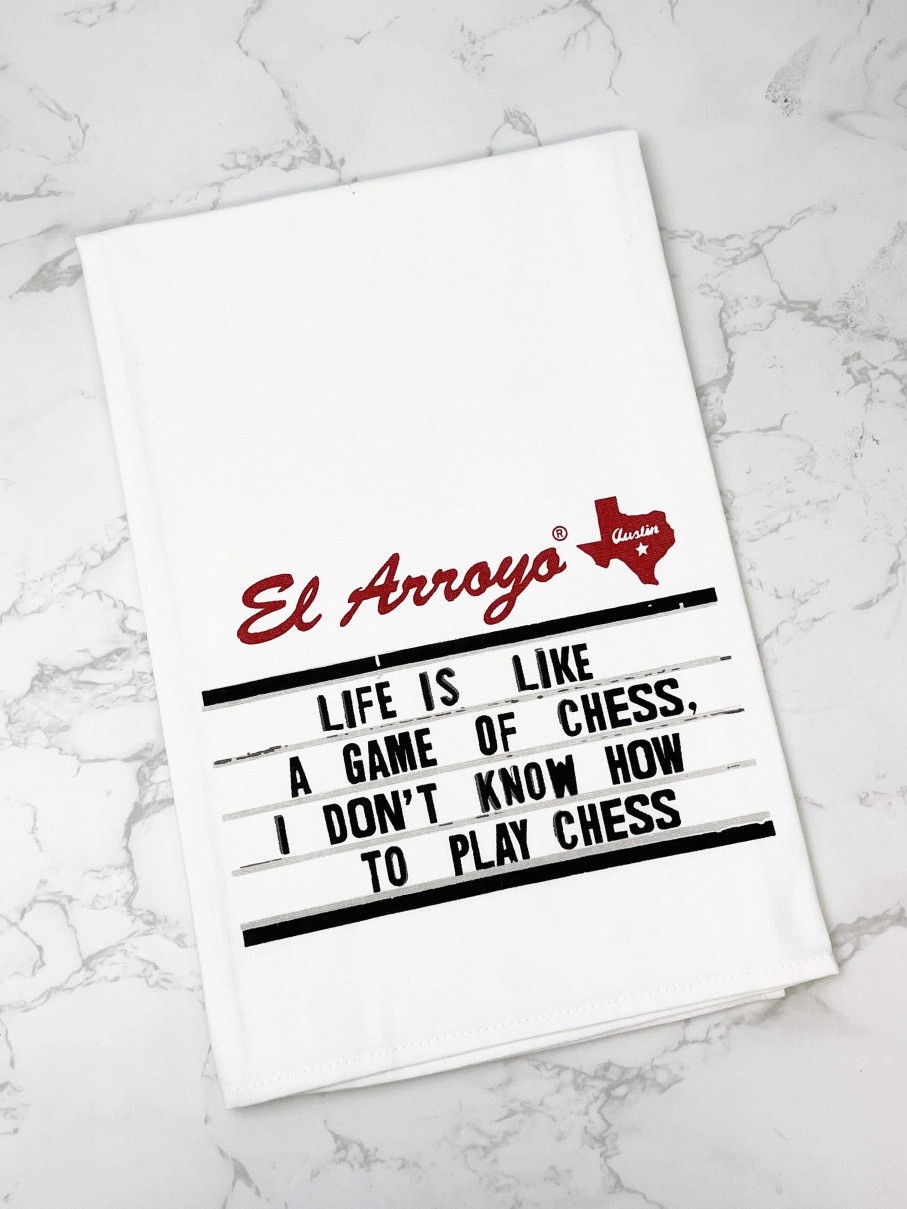 Home Decor El Arroyo | Life Is Like A Game Of Chess... I Don'T Know How To Play Chess' Tea Towel