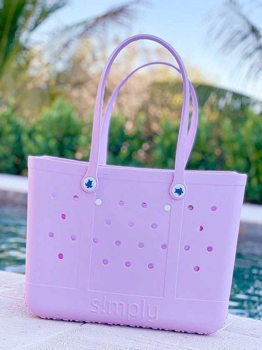 Accessories Simply Southern Tote Bags | Cotton Candy Solid Large Simply Tote By Simply Southern