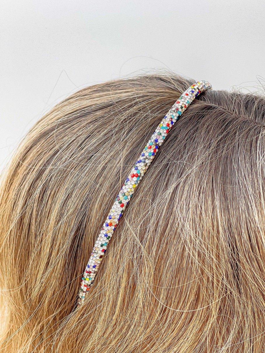 Accessories Prep Obsessed MONT Headbands | Skinny Rhinestone Headband - Multi