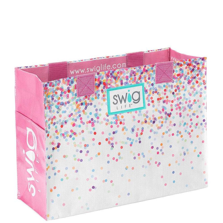 Accessories Swig Tote Bags | Confetti Laminated Tote Bag By Swig