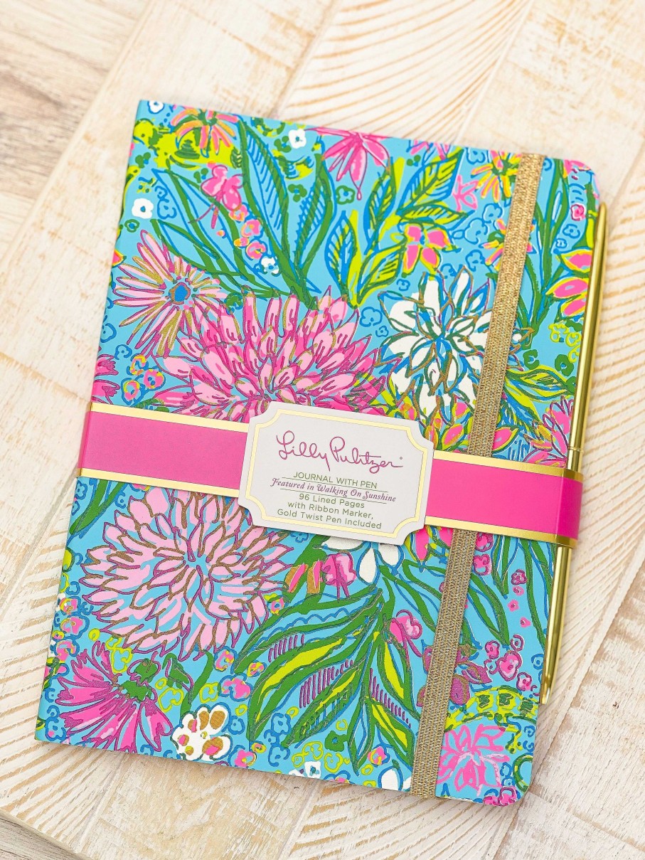 Home Decor Lifeguard Press | Journal With Pen By Lilly Pulitzer - Walking On Sunshine