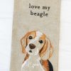 Home Decor Primitives By Kathy | Love My Beagle' Dish Towel