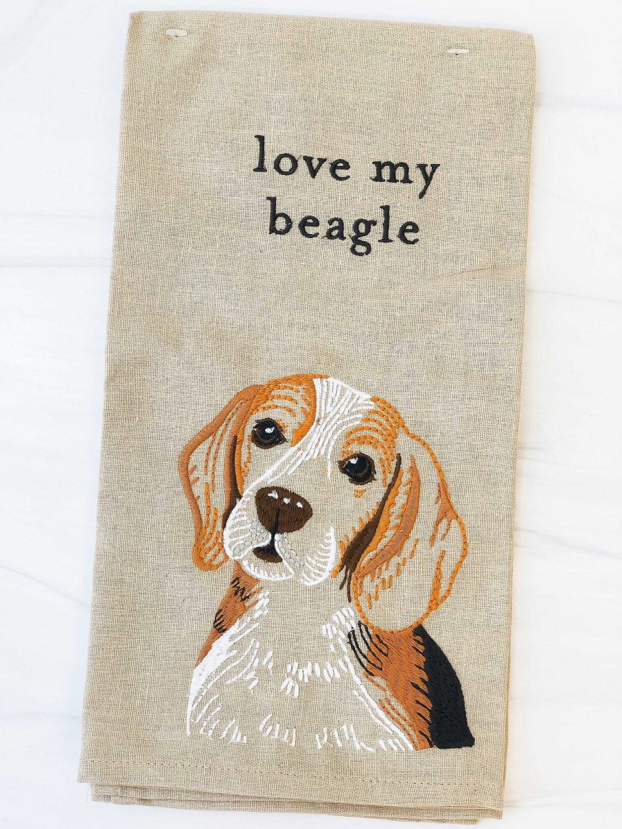 Home Decor Primitives By Kathy | Love My Beagle' Dish Towel