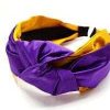 Accessories Prep Obsessed W&T Headbands | Jumbo Puffy Knotted Headbands - Yellow & Purple