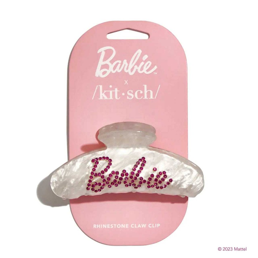 Accessories Kitsch Hair Ties & Clips | Barbie X Kitsch Rhinestone Claw Clip