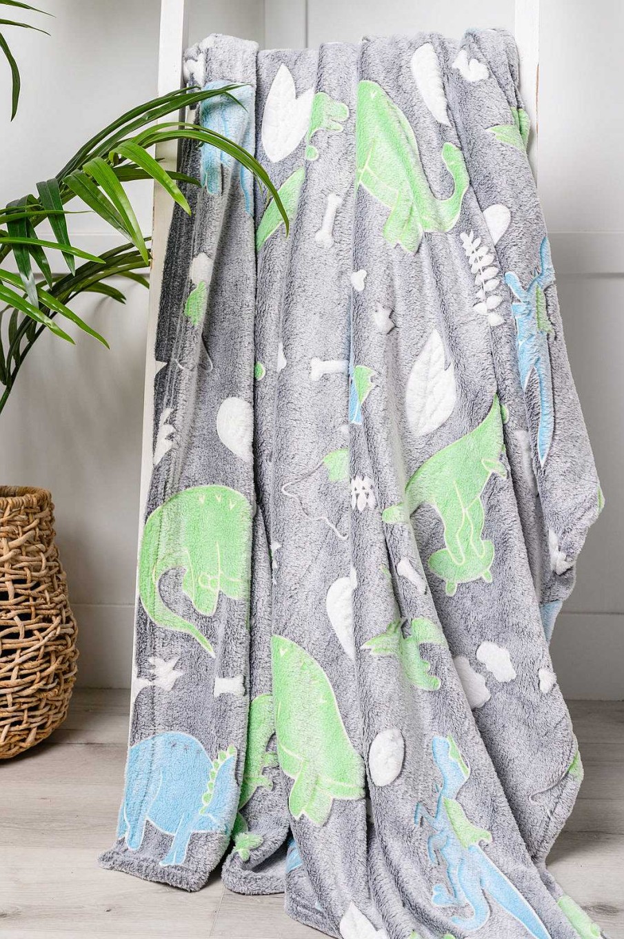 Home Decor Ave Shops | Glow In The Dark Blanket In Dinosaurs (Ships In 1-2 Weeks)