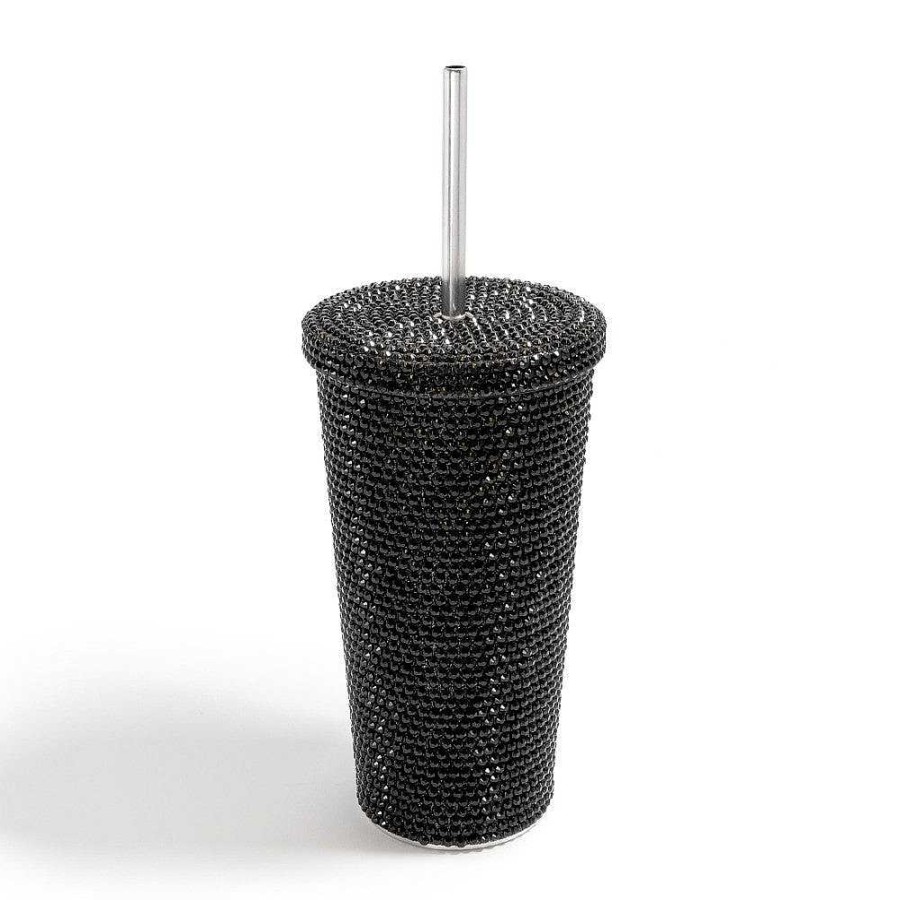 Home Decor Judson & Co | Rhinestone 17 Oz Stainless Tumbler Cup - Black