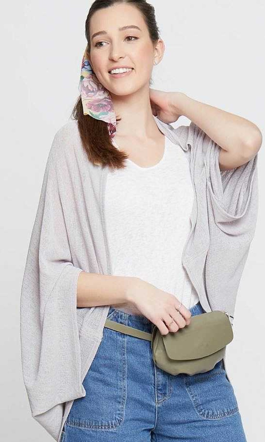 Clothing Prep Obsessed KW Kimonos | Sheer Lightweight Cocoon Kimono - Gray