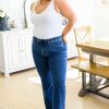 Clothing LDW Sale Denim | Francine High Rise Tummy Control Flared Jeans By Judy Blue (Ships In 1-2 Weeks)