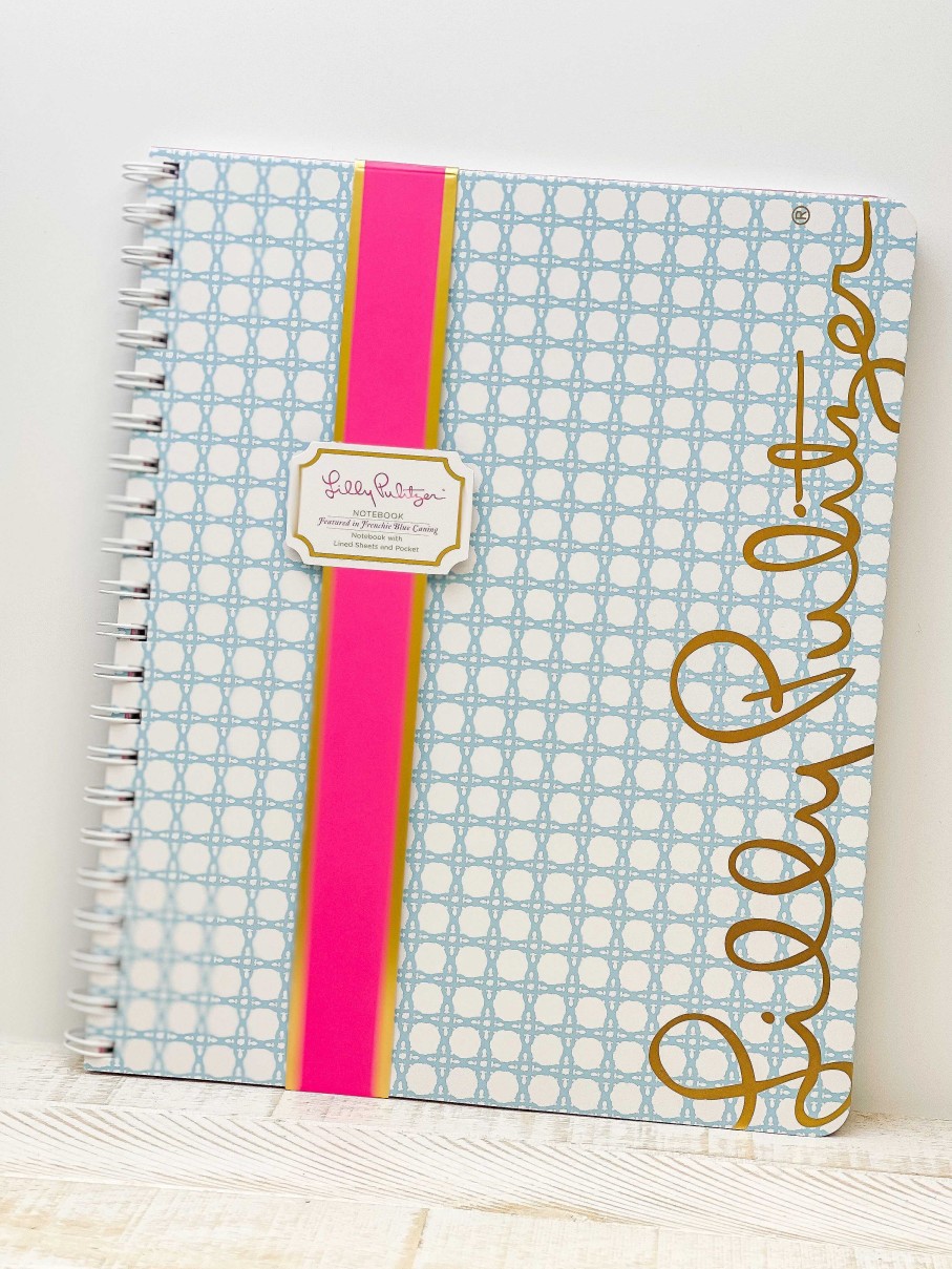 Home Decor Lifeguard Press | Large Notebook By Lilly Pulitzer - Frenchie Blue Caning