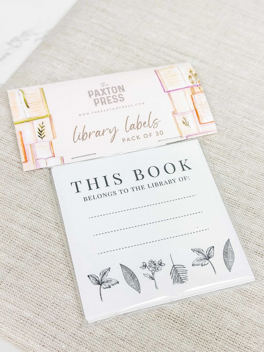 Home Decor The Paxton Press | This Book Belongs To' Botanical Library Labels