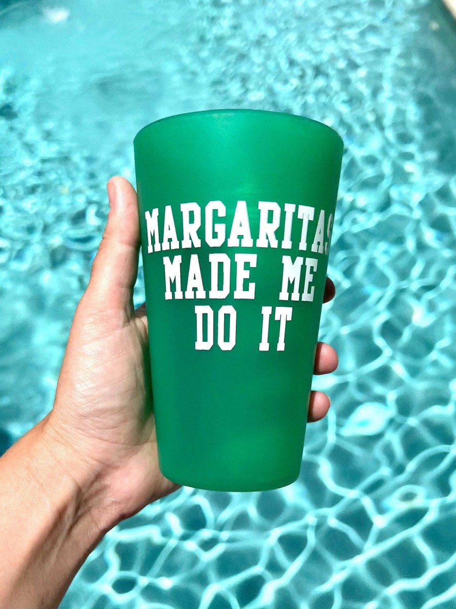 Home Decor SiliPint | Margaritas Made Me Do It' 16 Oz Silicone Pint Glass