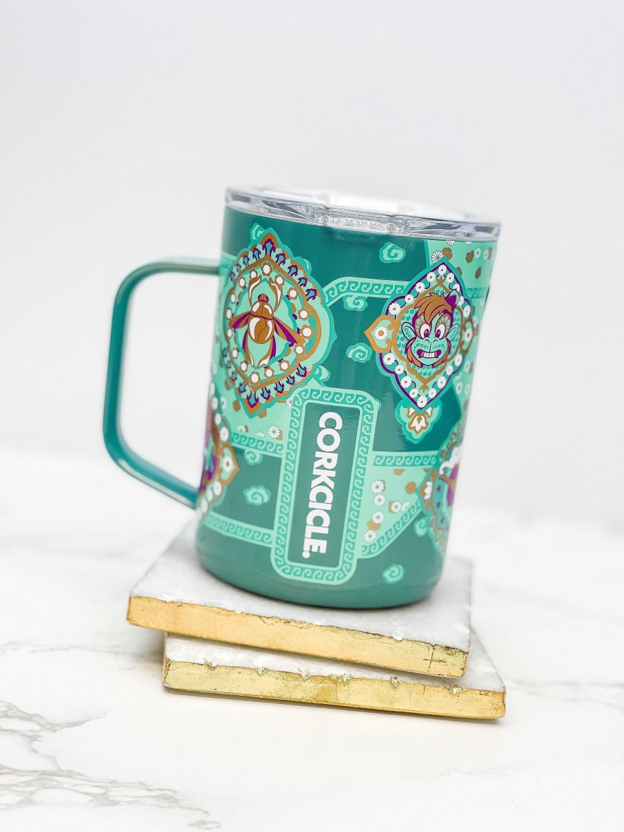 Home Decor Corkcicle | Disney Princess Jasmine 16 Oz Stainless Steel Travel Mug By Corkcicle